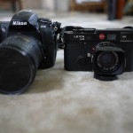 Front view. Nikon D300 vs. Leica M6 taken with a Panasonic GF2